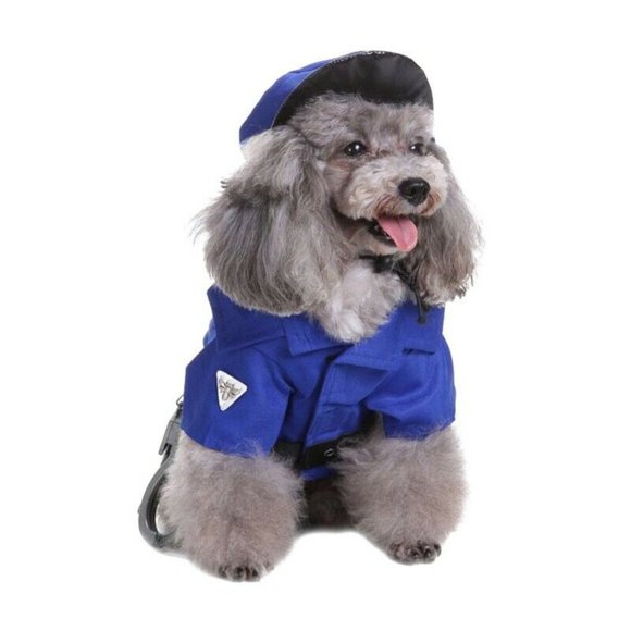 Police Uniform Dress Up Fun Cute Pet Dog Costume Cosplay Halloween Party - Picture 2 of 8